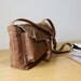 Waxed Canvas and Leather Satchel // Saddle Brown // Weather Resistant // Organic Cotton Canvas Lining