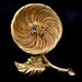 Vintage 1950s to1960s Goldtone Wire Floral Brooch