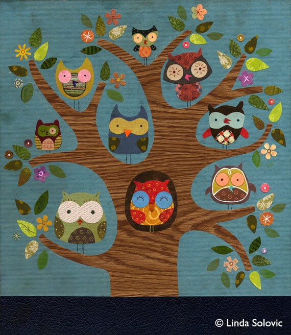 Friends of a Feather Owl Print 8.5 x 11