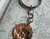 Game of Thrones inspired Keychain Hand Hammered "NOT TODAY"