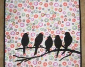 BIRDS Mini Quilt from Quilts by Elena  Silhouette Applique Wall Hanging