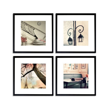 Four 12x12 (30x30cm) Fine Art Photography   - Photo set, Photography set, Set 01 of Paris photography -  Fine Art Photography Prints
