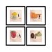 Four 6x6(15x15cm), Food photography, Photo collection, Photo set, Fine Art Photography , Photography set, Kitchen art, Kitchen decor