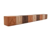 9 personalized wooden blocks, alphabet letter baby toys modern wood name blocks