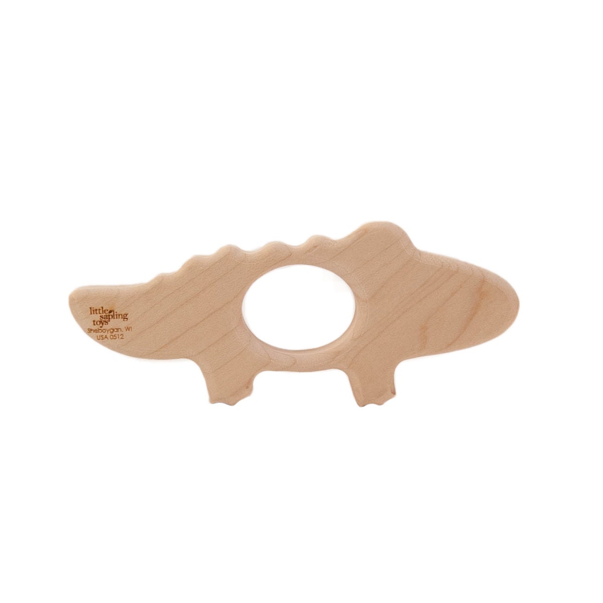 Wood Teether Alligator wooden toy natural baby toy