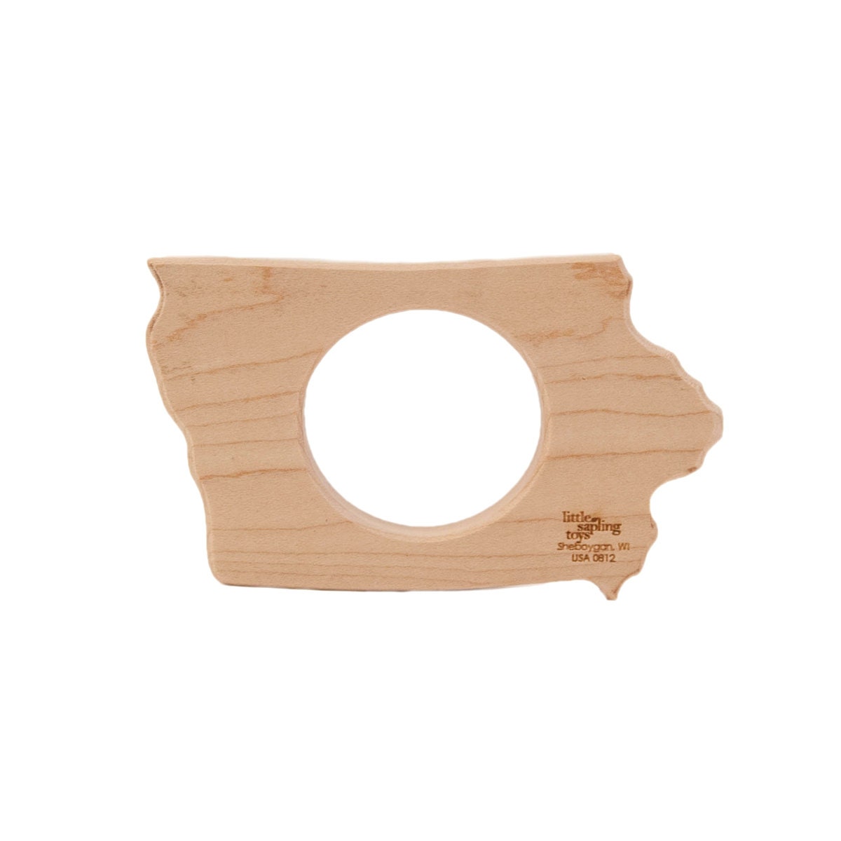 Wood Teether Iowa State wooden teether baby toy