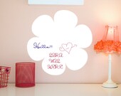 Cute Flower Dry Erase Wall Decal vinyl for childrens room, playroom, Home or workplace Wall Graphics Sticker