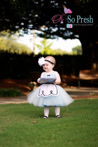 ALICE IN WONDERLAND dress baby 1st  birthday costume dress tutu dress for infant special occasion or portrait