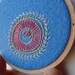 hand embroidered hoop art - freeform flower in 3 inch hoop by bo betsy - free shipping