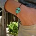 Howlite Skull on Black Leather bracelet