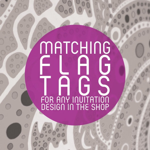 Matching FLAG TAGS for Any Invitation in the Shop - DIY - Digital Item
