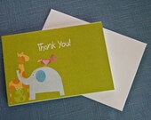 Zoo Animals Jungle Menagerie Thank You cards set of 10 by Belleza e Luce Il_170x135