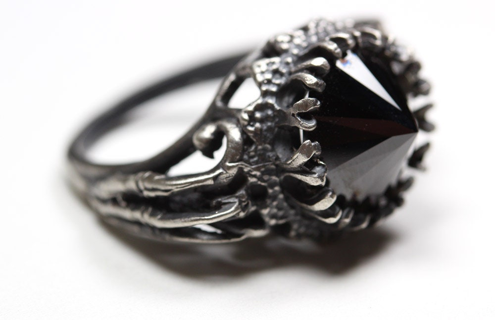 belonging to the darkness. sterling silver & black cz