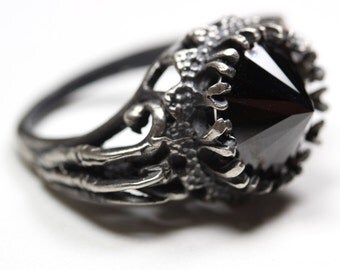 belonging to the darkness. sterling silver & black cz