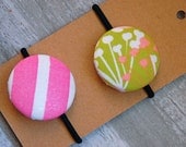 fabric button ponytail holder
