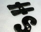 Vintage Cast Metal Letters for Altered Art, Steampunk, Mixed Media or Home Decor Projects