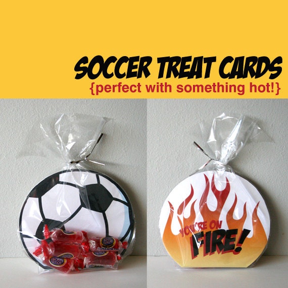 Printable Soccer Cards - You're on Fire
