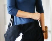 Black Bag, White Crow-Heavy Duty Messenger Bag from Meatbagz