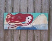 Folk Art Angel original Painting One of a kind FREE SHIPPING
