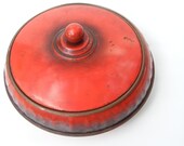 Vintage Round Metal Sewing Box