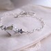 Silver Metallic bracelet with vintage Swarovski comet argent crystal