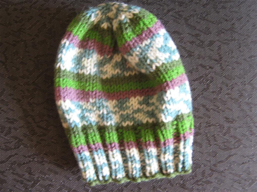 hand knit baby hat -  18 - 24 months