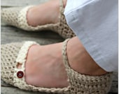 CROCHET PATTERN Mod Slipper Sandals - Ladies Sizes 5-11 - Pattern PDF