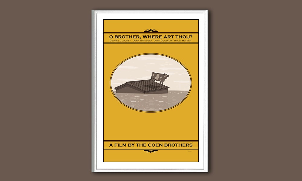 Movie poster O Brother, Where Art Thou 12x18 inches retro print