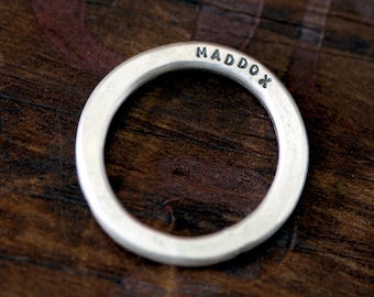 Wedding Band Modern Personalized Ring