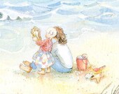 Ocean Side Wonder - mother and daughter