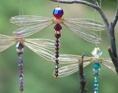 Suncatcher  Dragonfly- Birthstones & 28 More Swarovski Colors - GOLD Toned Small Dazzlefly