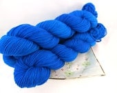 Hand Dyed Sock Yarn, Merilon Sock, Superwash Merino Nylon - Aegean Sea