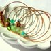 Gypsy Stacked Bangles Set of 5 Bracelets - Green & Brown - stoneandbone