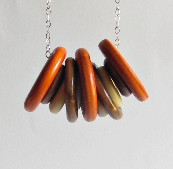Wooden Rings Necklace Fall Fashion Autumn