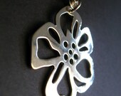 Magnolia Necklace - 16K gold plated flower pendant, gold filled, pearl, glass
