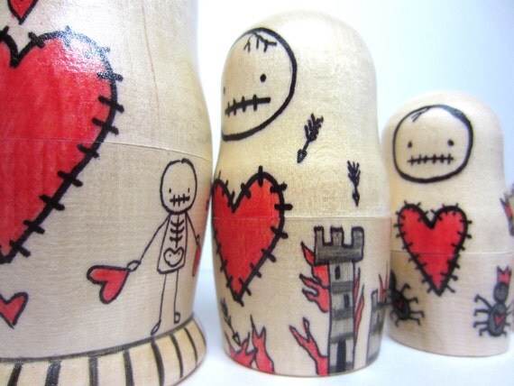 Zombie Nesting Dolls with a Fairy Tale Twist