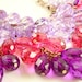 Vintage Magenta, Grape, Lilac Fruit Juicy Necklace
