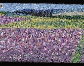 Purple Field, Bead Embroidered Art Panel, Featured in Several International Traveling Exhibitions