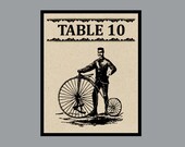 Vintage Antique Edwardian Victorian Colored Banner Wedding Layered Table Number table numbers