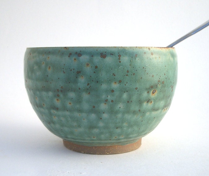 Small Turquoise stoneware bowl