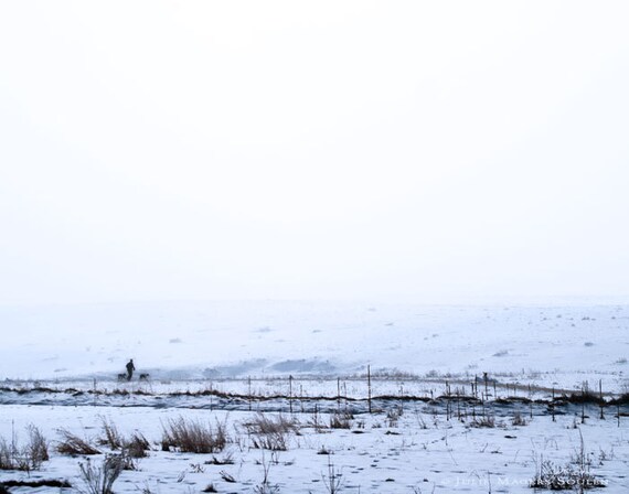 Minimalist Landscape Photography -Sports Photography -11x14 Print -Jogging Pictures -Gifts for Men -Colorado Fine Art Photography