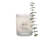 Handmade Natural Soy Candle with Rosemary and Eucalyptus Essential Oils, eco friendly, Small,  8 oz (227 grams)