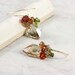 Champagne Cluster Earrings Golden Autumn Olive Green Cluster Prom Jewelry Gold Ear Wires
