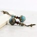 Jasper Earrings Blue Sky Gemstone Mocha Brown Crystal Boho Jewelry