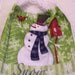 Snowman and Bird Crochet Top Kitchen or Bathroom Towel