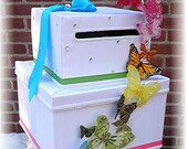 Wedding Card Money Box BUTTERFLY KISSES Customize Your Colors