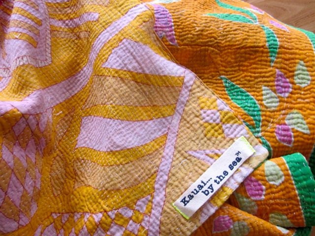 Authentic Indian Vintage kantha quilt 100% cotton