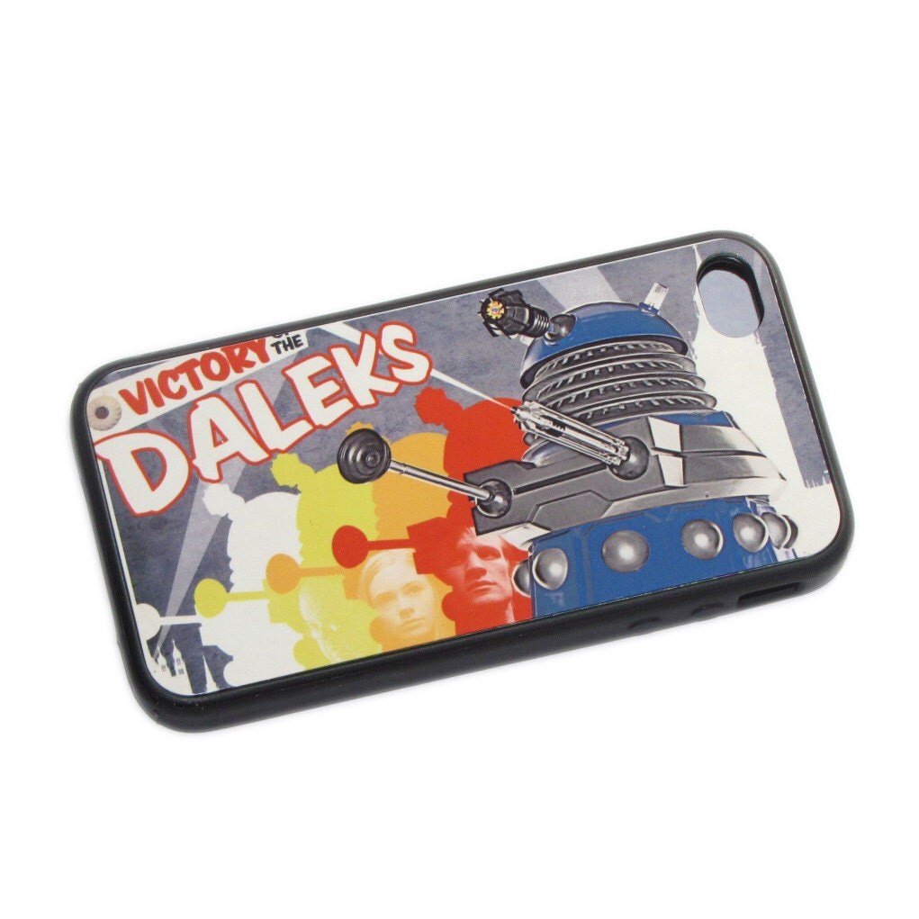Iphone 4 / 4s Case Cell Phone Cover - Doctor Who inspired Dalek Rubber Case