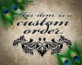 Fancy Curled Peacock Feather Fans for Marva - 1-3-2014 - 50% Deposit Listing