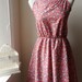 Dress Beautiful Coral Pink Floral Boatneck 50s Inspired Dress XS S M